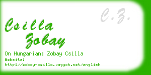 csilla zobay business card